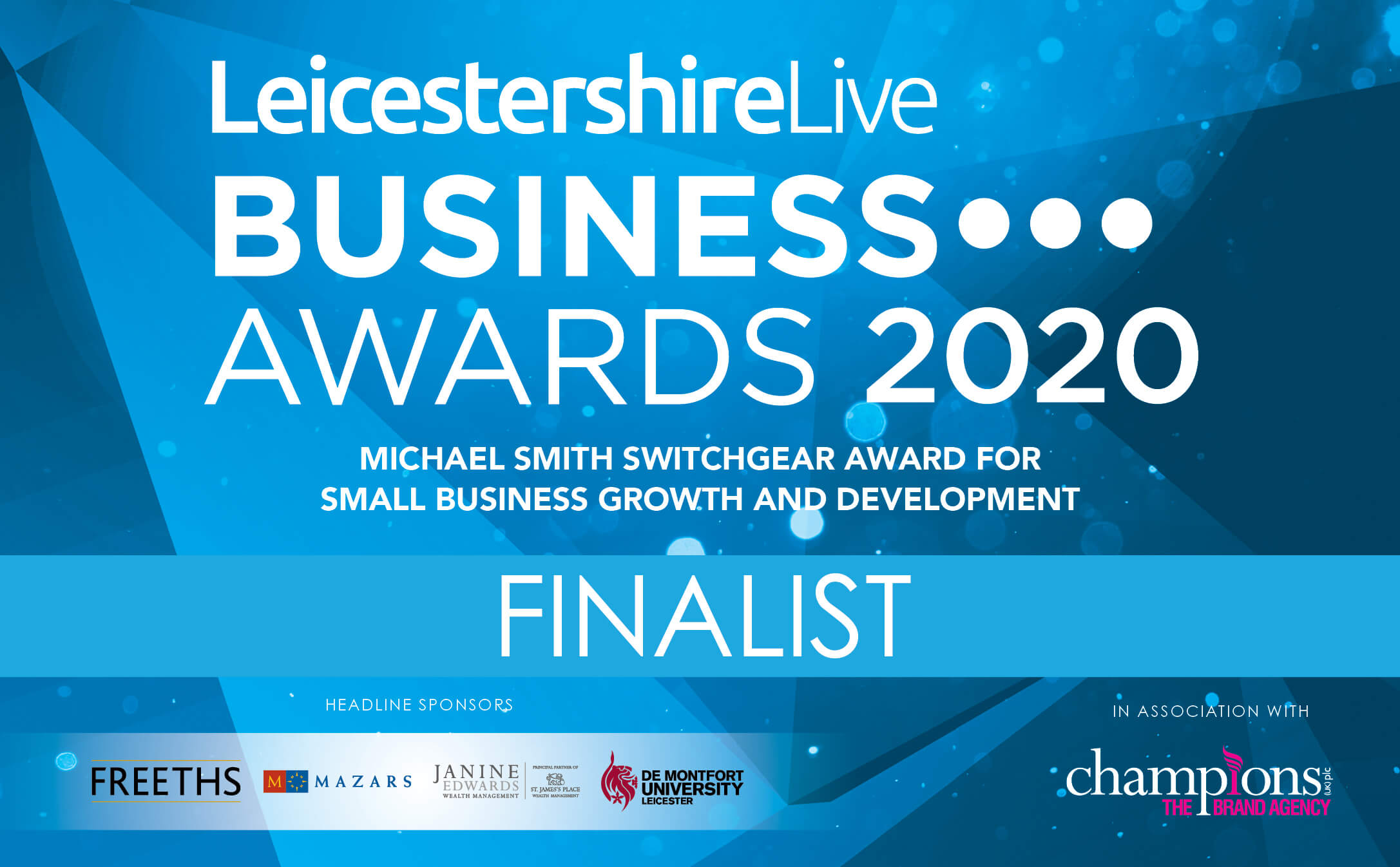 Leicestershire bussiness award finalist